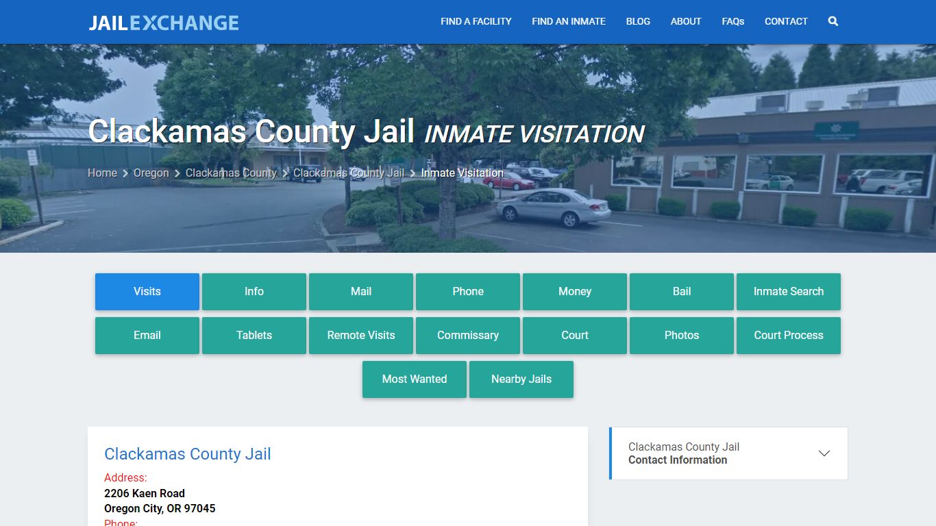 Inmate Visitation - Clackamas County Jail, OR - Jail Exchange